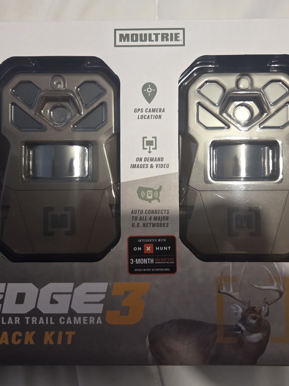 Moultrie EDGE3 Cellular Trail Camera 2-Pack in Brown